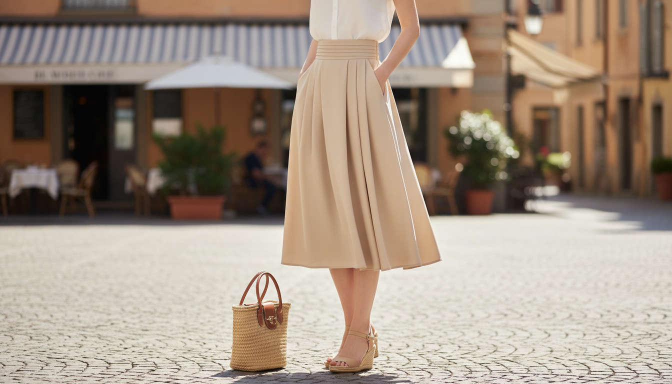High-Waisted Pleated Skirt with Pockets: Style & Fit Tips