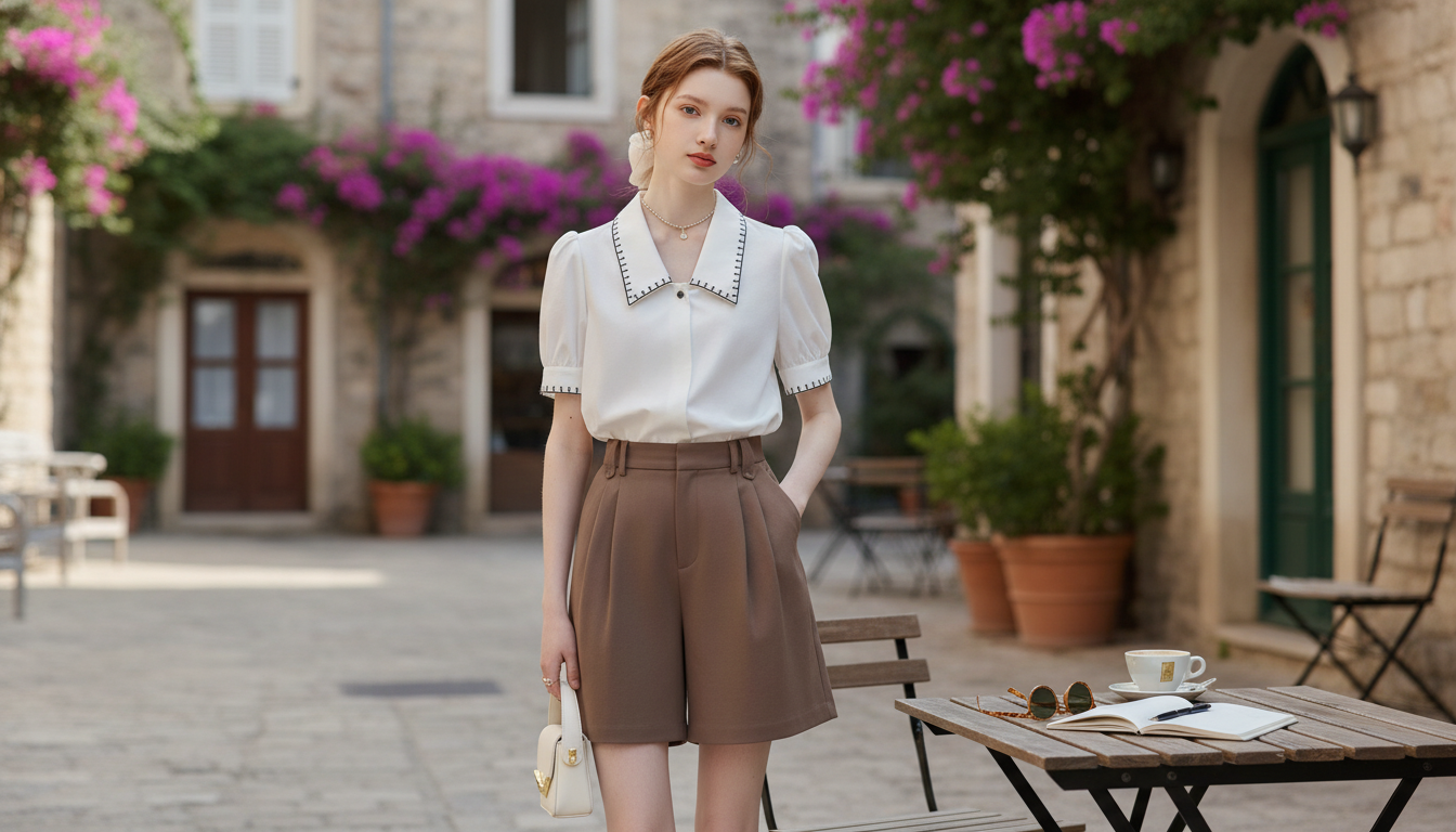 How to Style an Embroidered Short Sleeve Shirt This Summer