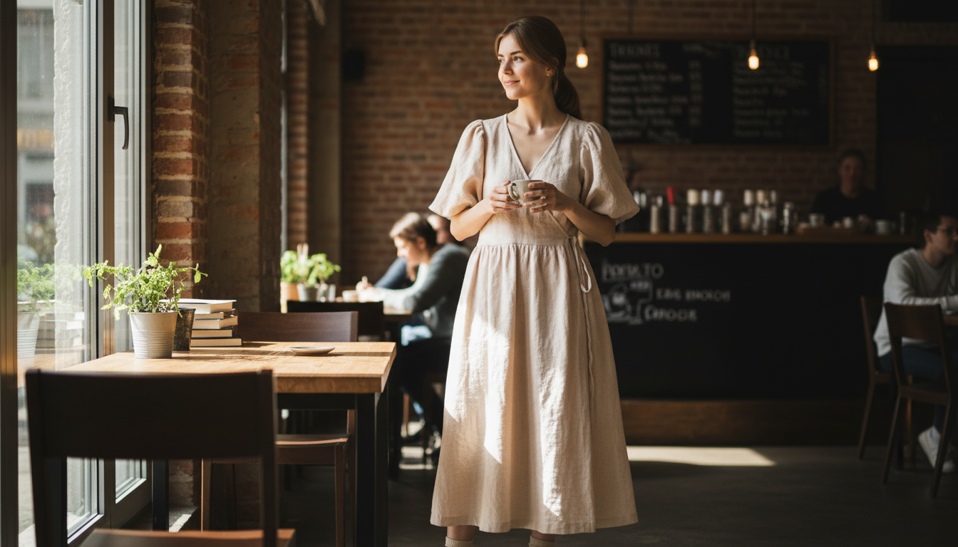 White Cotton Puff Sleeve Sundress for Warm-Weather Plans