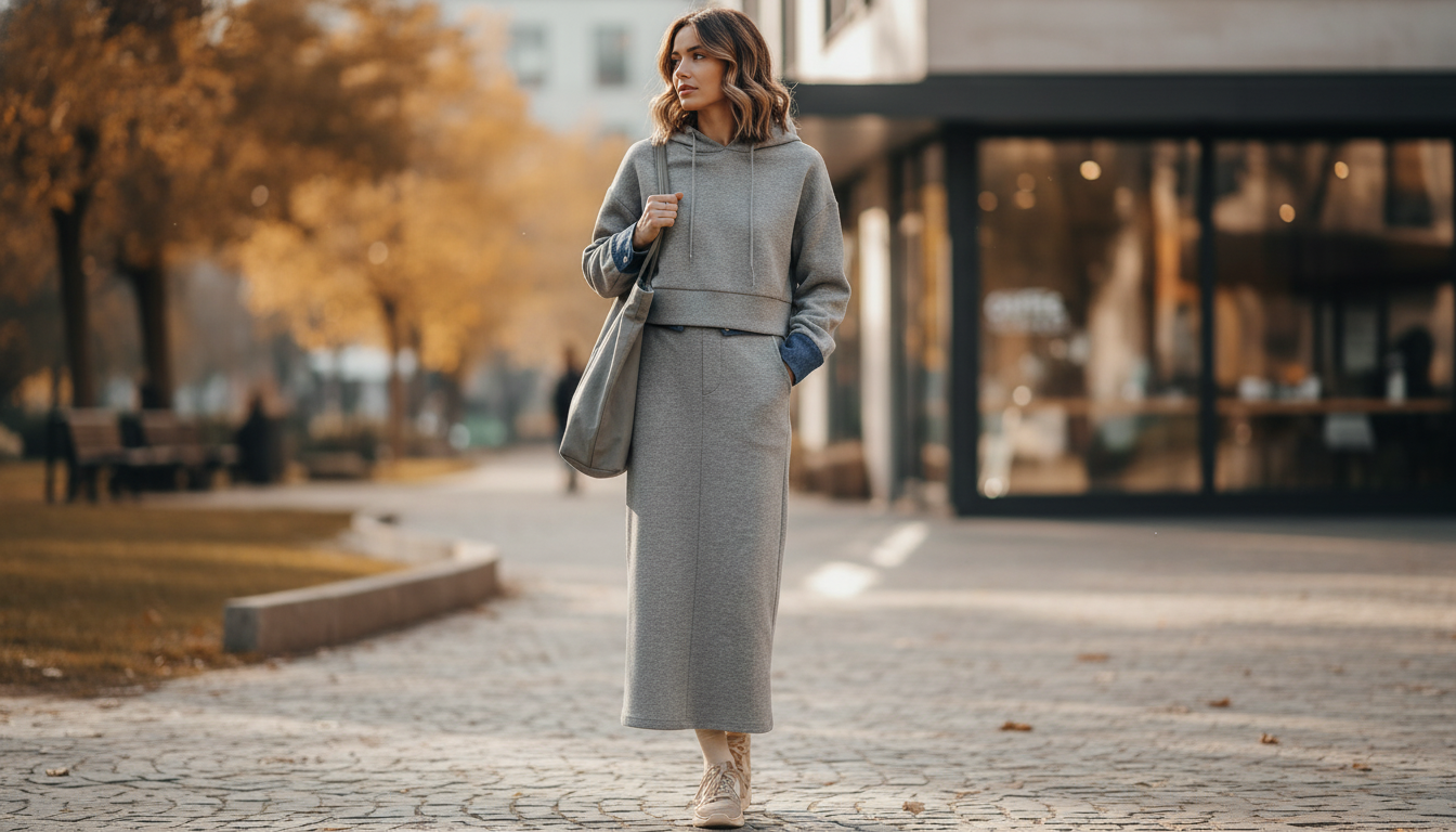 Women’s Hooded 2-Piece Dress Set: Comfy Streetwear
