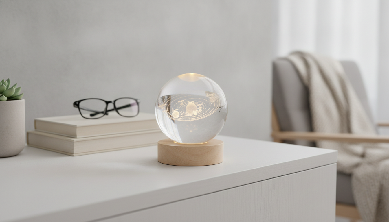 3D Crystal Glass Globe: Minimal Decor, Maximum Shine