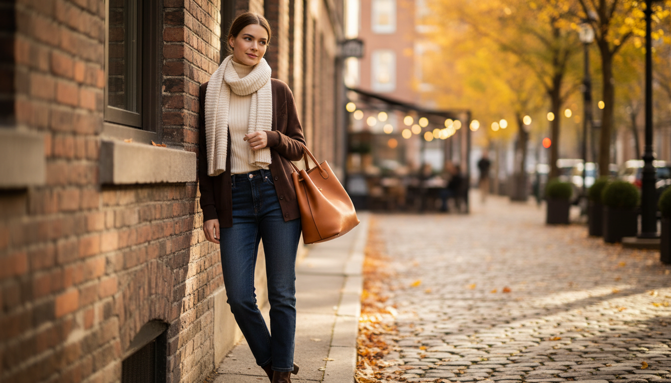 Embroidered V-Neck Knit Cardigan: Fall Layering Guide