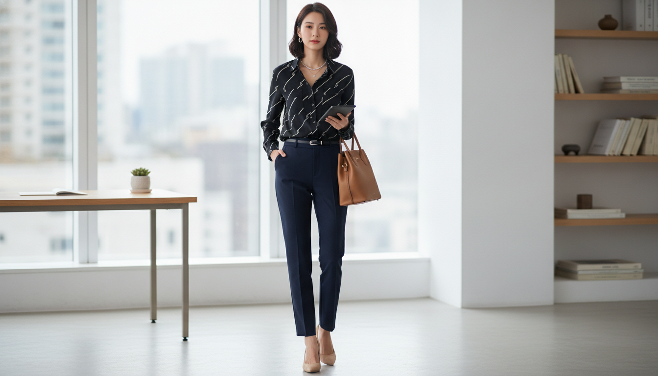 Silk Striped Blouse Styling for Polished Office Looks