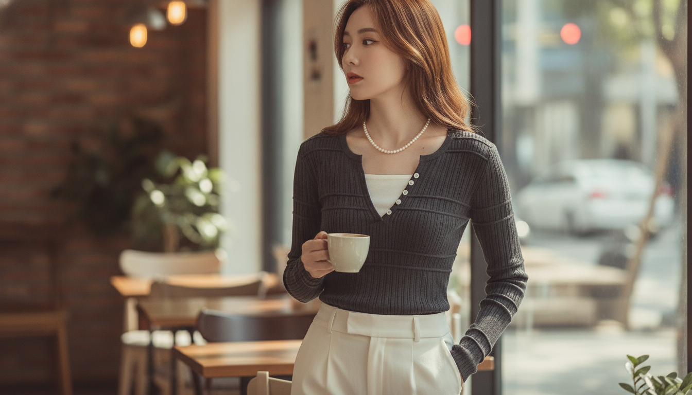 Slim Fit V-Neck Knit Sweater: Easy Layering Staple
